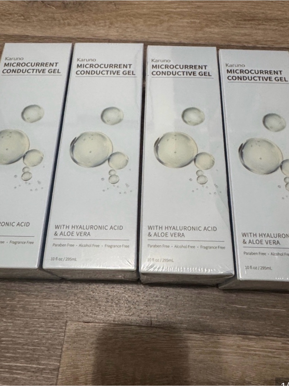 Lot 4 Clear Microcurrent Conductive Gel with Hyaluronic Acid & Aloe Vera - Clear